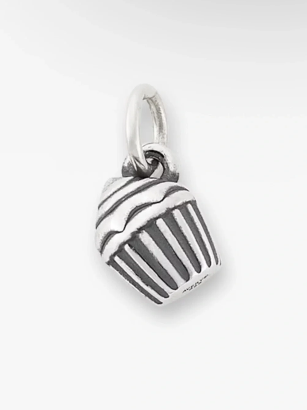 Mini Cupcake Charm - Silver